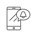 Mobile ringtone black icon concept. Mobile ringtone flat vector symbol, sign, illustration.