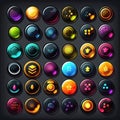 mobile round game button ai generated