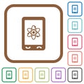 Mobile science simple icons