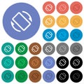 Mobile screen automatic rotation round flat multi colored icons
