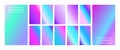Mobile screen lock display collection of colorful backgrounds in trendy neon colors. Modern screen vector design for Royalty Free Stock Photo
