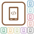 Mobile scripting simple icons