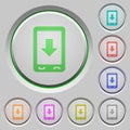 Mobile scroll down push buttons