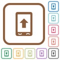 Mobile scroll up simple icons