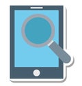 Mobile Search Isolated Vector Icon Editable Royalty Free Stock Photo