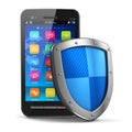 Mobile security and antivirus protection concept