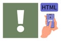 Mobile Security Concept With Unlocking Feature and Coding Reference for Web Development Royalty Free Stock Photo