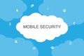 Mobile security Infographic cloud design