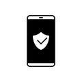 Mobile security linear icon