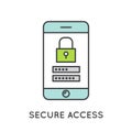 Mobile Security, Secure Access to a Device Royalty Free Stock Photo