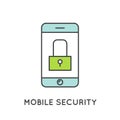 Mobile Security, Secure Access to a Device Royalty Free Stock Photo