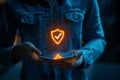 Mobile Security Shield Concept Royalty Free Stock Photo