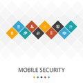 Mobile security trendy UI template