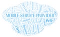 Mobile Service Provider word cloud. Royalty Free Stock Photo