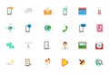 Mobile services vector icons set