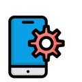 Mobile setting Isolated Vector icon which can easily modify or edit Royalty Free Stock Photo