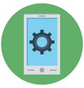 mobile settings, mobile preferences, Isolated Vector icons that can be easily modified or edit