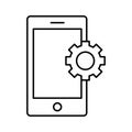 Mobile settings Vector icon which can easily modify or edit Royalty Free Stock Photo