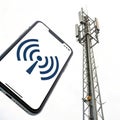 Mobile Signal Isolated on White Background