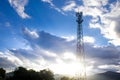 Mobile Signal Tower and blue sky Royalty Free Stock Photo