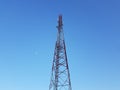 Mobile signal tower telecommunications equipment communication Royalty Free Stock Photo