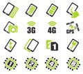 Mobile or smartphone specifications and functions Royalty Free Stock Photo