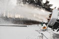 Mobile snow guns Royalty Free Stock Photo