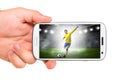 Mobile soccer Royalty Free Stock Photo