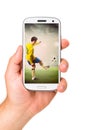 Mobile soccer Royalty Free Stock Photo