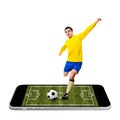 Mobile soccer Royalty Free Stock Photo