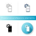 Mobile software development icon Royalty Free Stock Photo