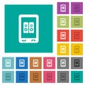 Mobile speakerphone square flat multi colored icons Royalty Free Stock Photo