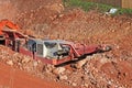 Mobile stone crusher Royalty Free Stock Photo