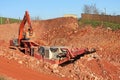 Mobile stone crusher Royalty Free Stock Photo