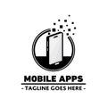 Mobile apps logo design template. Mobile phone vector and illustration. Royalty Free Stock Photo