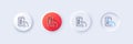 Mobile survey line icon. Select answer sign. Line icons. Vector