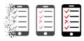 Dissipated Pixel Halftone Mobile Tasks Icon