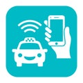 Mobile taxi app icon