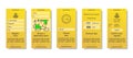 Mobile taxi application interface template. Five yellow application pages for taxi ordering. Smartphone screen. Vector