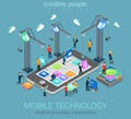 Mobile technology flat 3d web isometric infographic concept