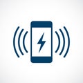 Mobile hone charging vector icon Royalty Free Stock Photo