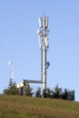 Mobile telephony radio tower Royalty Free Stock Photo