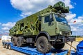 Mobile three-coordinate radar station of the Russian Army at the exhibition