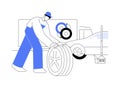 Mobile tire service abstract concept vector illustration.