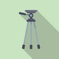 Mobile tripod icon flat vector. Camera video phone stand Royalty Free Stock Photo