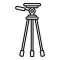 Mobile tripod icon outline vector. Camera video phone stand