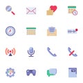 Mobile UI kit flat icons set Royalty Free Stock Photo