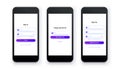 Mobile UI kit pack. Sign up form, sign in page.
