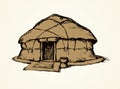 Yurt. Vector drawing