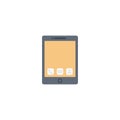 Mobile vector flat colour icon Royalty Free Stock Photo